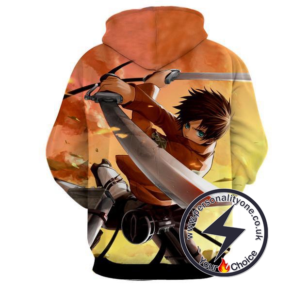 Attack On Titan - Eren Yeager 3D - Attack On Titan Hoodies